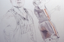 Basketball Painting Step-by-Step of Dwayne Wade