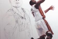 Basketball Painting Step-by-Step of Dwayne Wade