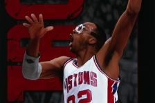 John Salley Step by Step Basketball Painting