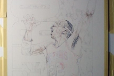 John Salley Step by Step Basketball Painting