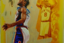 Latrell Sprewell Step by Step Basketball Painting