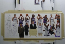 Sacramento Kings I - Step by Step Basketball Painting